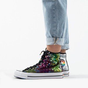 Converse Chuck 70 Hi Pride Sequined Sneaker NWB